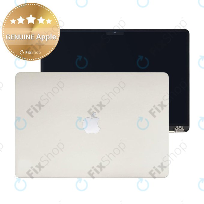 Οθόνη LCD για MacBook Air 15", A3114 (2024), με μπροστινό γυαλί και κάλυμμα, Starlight, 661-40261, Genuine Apple