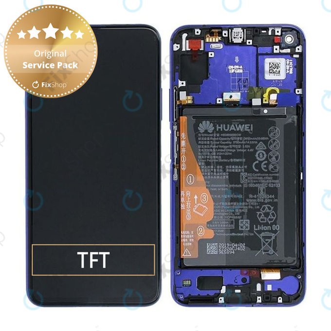LCD Display Assembly με Battery για Huawei Honor 20 | Nova 5T | 02352TNQ | 02352SMQ | Blue | Service Pack