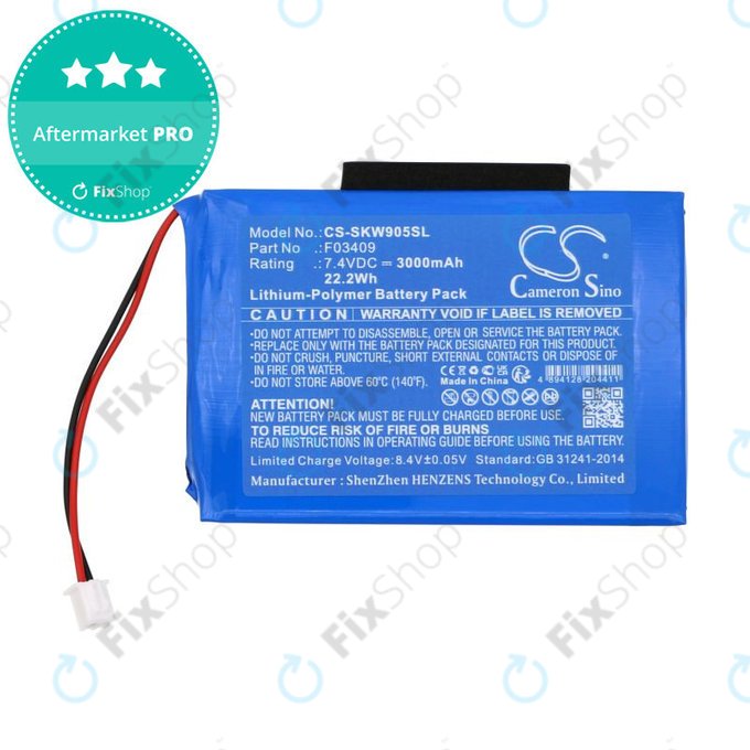 Μπαταρία για Satlink WS-6902, WS-6905, 3000mAh, Li-Pol, 7.4V, F03409, HQ
