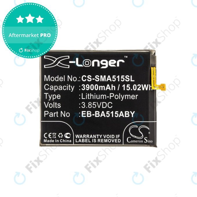 Μπαταρία για Samsung A51 A515F, 3900mAh, Li-Pol, 3.85 V, EB-BA515ABY, HQ
