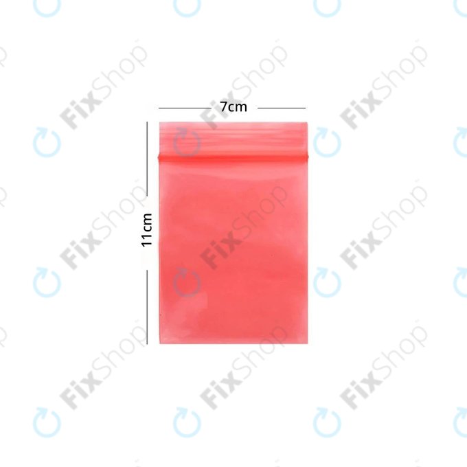 Αντιστατική Σακούλα ZIP Lock (Κόκκινο) - 7x11cm 100τμχ | Red