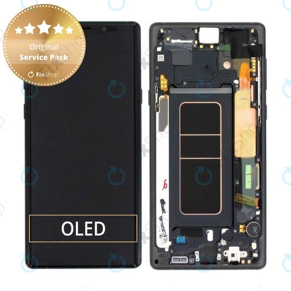 Συγκρότημα οθόνης για Samsung Note 9, N960U, GH97-22269A, GH97-23737A, GH97-22270A, Midnight Black, Service Pack