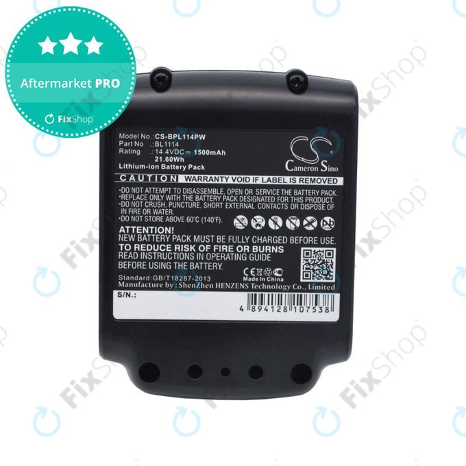 Μπαταρία για Black & Decker ASL146BT12A, LBXR16, SSL20SB, 1500mAh, Li-Ion, 14.4V, BL1114, HQ