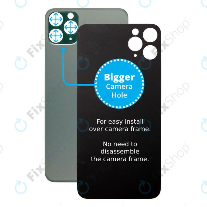Πίσω Γυαλί με Μεγάλη Τρύπα Κάμερας για iPhone 11 Pro | Πράσινο | Green