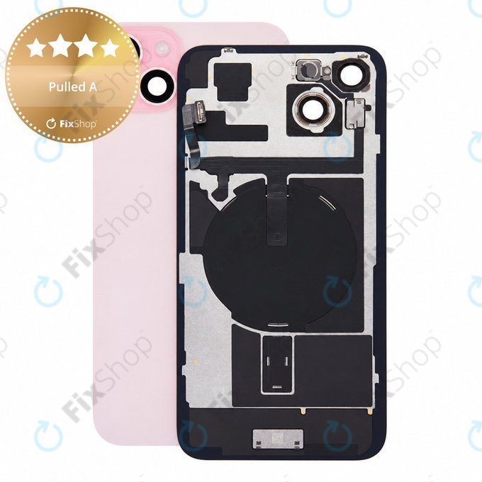 Γυαλί πίσω περιβλήματος για iPhone 15 Plus, Pink, Pulled A