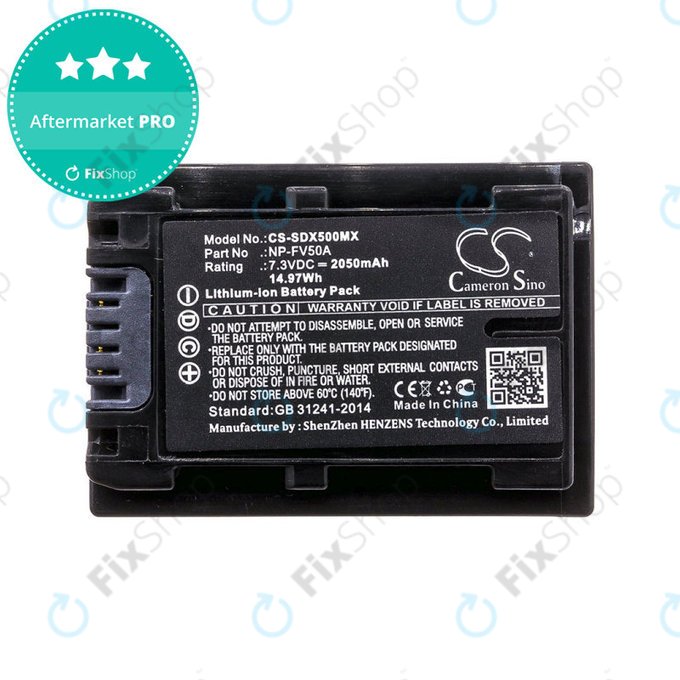 Μπαταρία για Sony Fdr-Ax33, Sony Fdr-Ax40, Sony Fdr-Ax45, Sony Fdr-Ax, 2050mAh, Li-Ion, 7.3V, NP-FV50A, HQ