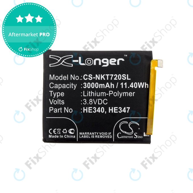 Μπαταρία για Nokia 7.1, 3000mAh, Li-Pol, 3.8 V, HE340, HQ