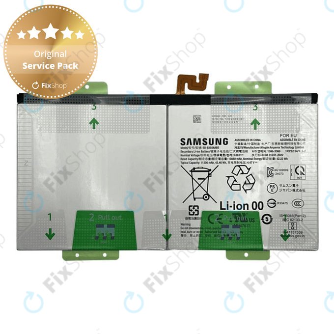 Battery για Samsung Tab S10 Ultra X920, X926B, EB-BX926ABE, GH82-35940A, 11200mAh, Genuine Service Pack