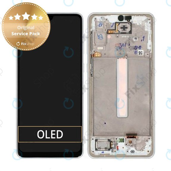 Συγκρότημα οθόνης για Samsung A33 5G, A336B, GH82-28143B, GH82-28144B, Awesome White, Service Pack