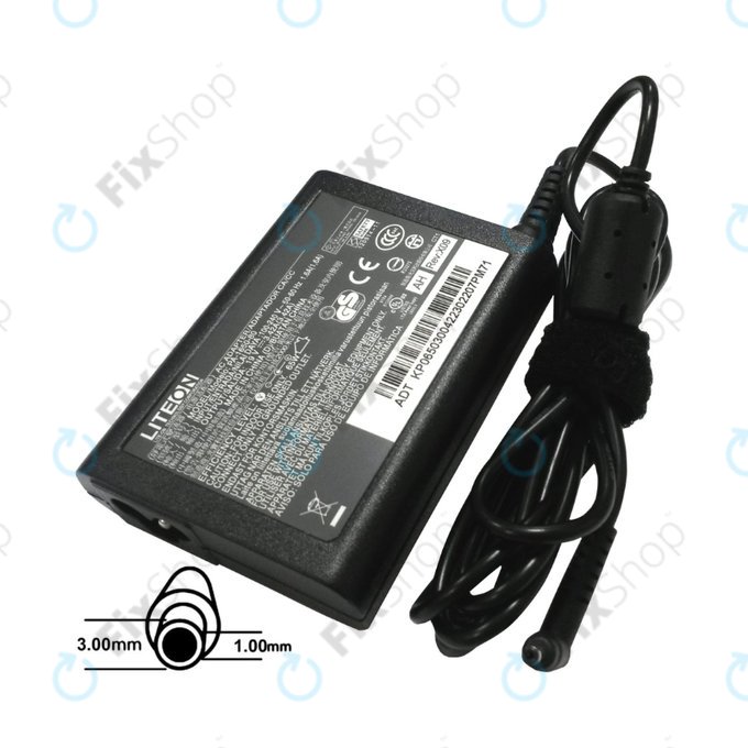 Αντάπτορας φόρτισης για Acer, 77011089, 65W, 19V, Μαύρο, Genuine Service Pack