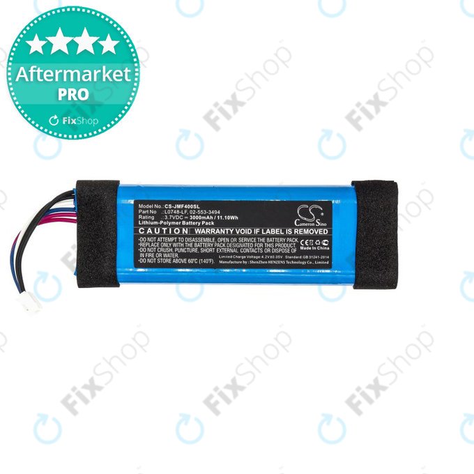 Battery για JBL Flip Essential | Flip 3 Stealth Edition | L0748-LF | 02-553-3494 | GSP872693 | 3000mAh | HQ
