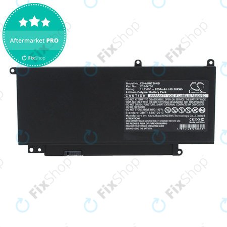 Μπαταρία για Asus N750, R750, 6250mAh, Li-Pol, 11.1V, C32-N750, HQ