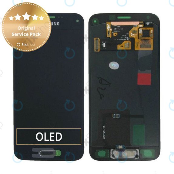 Οθόνη με οθόνη αφής για Samsung S5 Mini, G800F, GH97-16147A, Charcoal Black, Service Pack