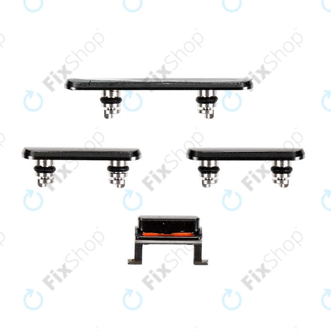 Σετ Πλαϊνών Κουμπιών για iPhone XS Max | Λειτουργίας + Έντασης + Σίγασης | Διαστημικό Γκρι | Space Gray