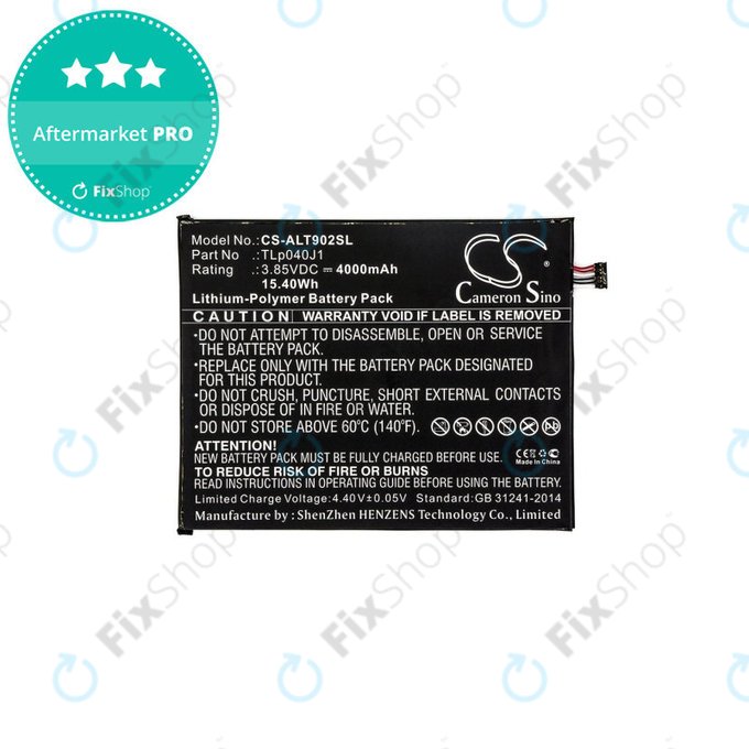 Μπαταρία για Alcatel 8082, Alcatel 9024w, 4000mAh, Li-Pol, 3.85V, TLp040J1, HQ