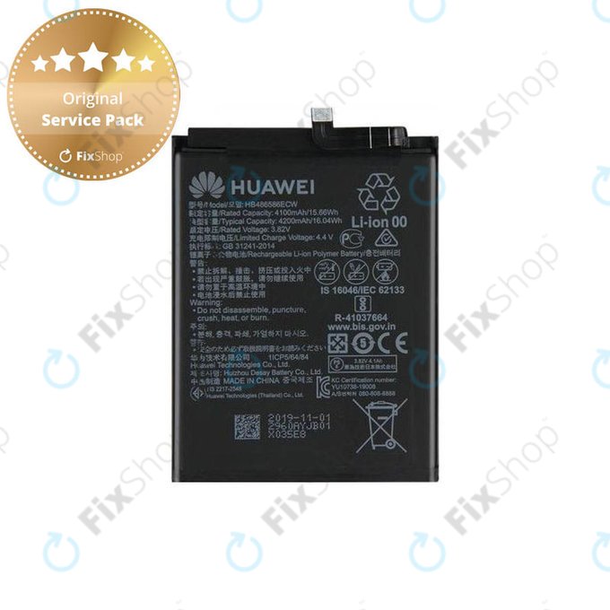 Μπαταρία για Huawei P40 Lite, HB486586ECW, 24023099, 4100mAh, Service Pack