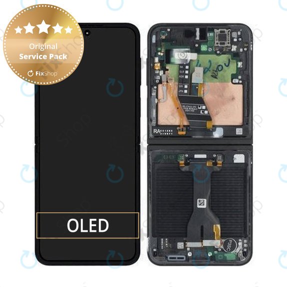 LCD Display Assembly για Samsung Z Flip 7 FE F761B, GH82-37734A, Black, Genuine Service Pack