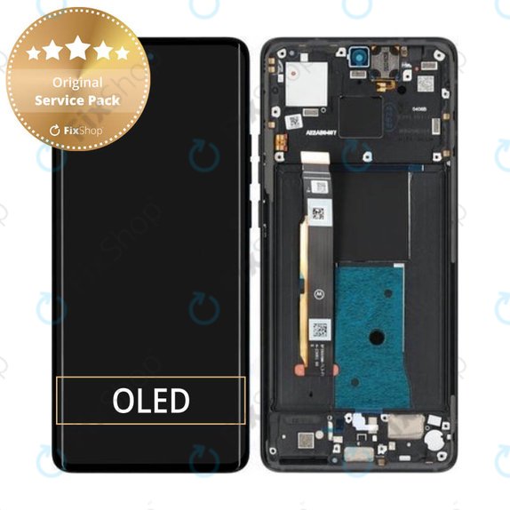 Συγκρότημα οθόνης για Motorola Edge 40, Eclipse Black, Service Pack
