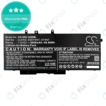 Μπαταρία για Dell Latitude 14 5490, Latitude 14 5491, 8800mAh, Li-Ion, 7.6V, 00JWGP, HQ