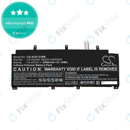 Μπαταρία για Asus ROG Flow X13 GV301QE-K6008, 3950mAh, Li-Pol, 15.48V, C41N2009, HQ