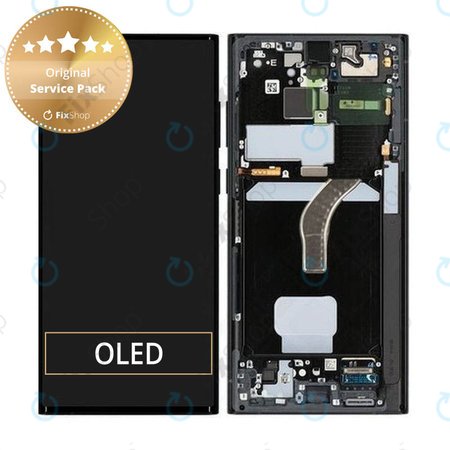 OLED/LCD Display Assembly για Samsung S22 Ultra | S908B | GH82-27488E | GH82-27489E | Graphite | Service Pack
