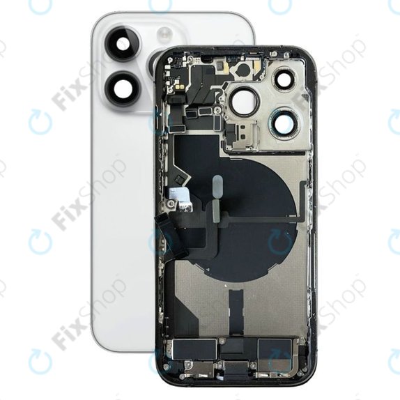 Πίσω Κάλυμμα με Μικρά Ανταλλακτικά για iPhone 14 Pro | Ασημί | Silver