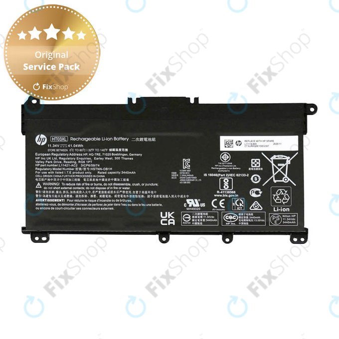 Μπαταρία για HP 15-da0032nc, 11.4V, 3440mAh, 77052359, Service Pack