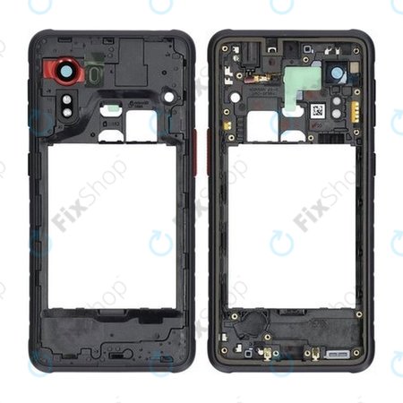 Μεσαίο Πλαίσιο για Samsung Xcover 5 G525F | Μαύρο | Black | GH98-46354A | Genuine Service Pack