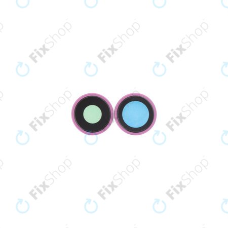 Φακός Πίσω Κάμερας με Πλαίσιο για iPhone 16, 16 Plus, Pink, 2τμχ