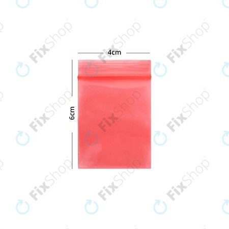 Αντιστατική Σακούλα ZIP Lock (Κόκκινο) - 4x6cm 100τμχ | Red