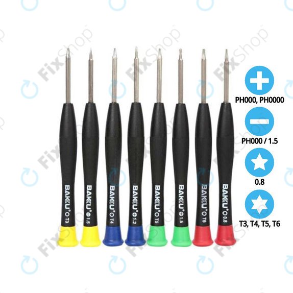 Σετ Κατσαβιδιών για Τηλέφωνα, Tablets & Notebooks (8τμχ) για Baku BK-6108