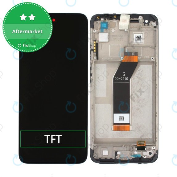Συγκρότημα οθόνης για Xiaomi Redmi 10 (2022), Μαύρο, Black, Aftermarket