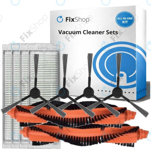 Σετ ανταλλακτικών για Xiaomi Viomi V2, V2 Pro, V3, SE, Mi Robot Vacuum Mop Pro (P), 2S (2x Κύρια βούρτσα, 4x Φίλτρο, 4x Πλαϊνή Βούρτσα)