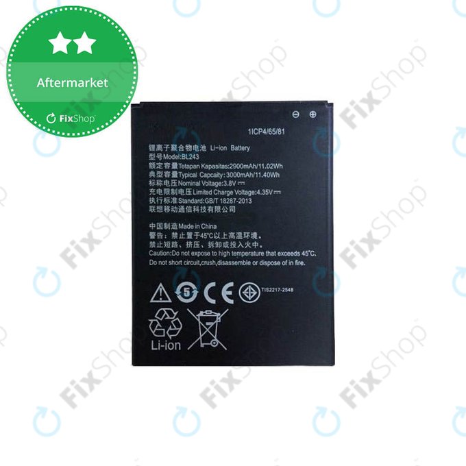 Μπαταρία για Lenovo A7000, BL243, 3000mAh