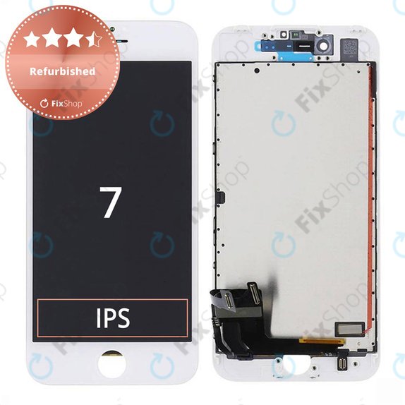 Οθόνη για iPhone 7, White, Αφής με πλαίσιο, Refurbished