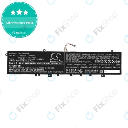 Μπαταρία για Lenovo Yoga, 4300mAh, Li-Pol, 15.36V, L18D4PF1, HQ