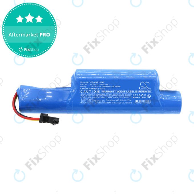 Μπαταρία για Vileda Vr102, 201, 303, One, 2600mAh, Li-ion, 10.8V, 0769-03, HQ