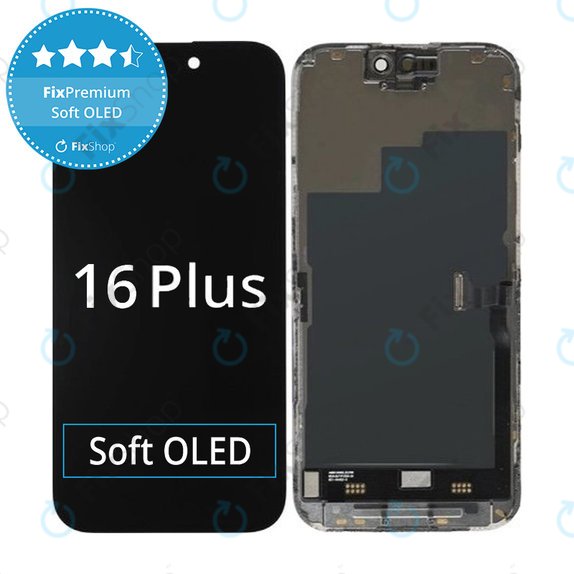 Οθόνη Soft OLED για iPhone 16 Plus - Τζάμι αφής + Πλαίσιο, DIAGNOSTIC