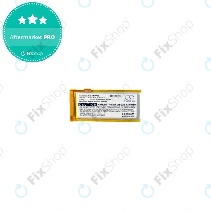 Μπαταρία για iPod Nano 4th Gen, 616-0405, 240mAh, HQ