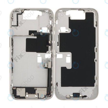 Μεσαίο Πλαίσιο + Κουμπιά Ενεργοποίησης, Έντασης και Κάμερας για iPhone 16 Pro, White Titanium