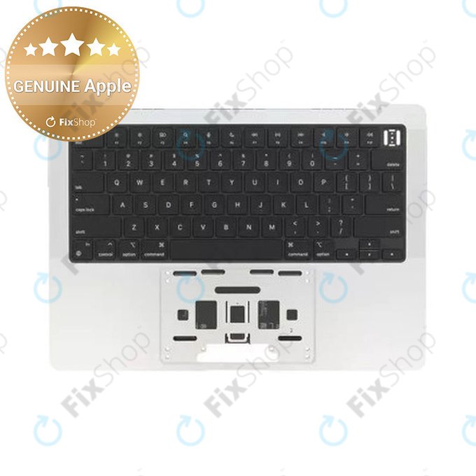 Άνω πλαίσιο πληκτρολογίου για MacBook Pro 14", A3185 (2024), με πληκτρολόγιο US και μπαταρία, Silver, 661-50211, Genuine Apple