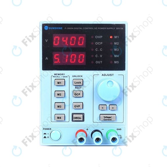 Ρυθμιζόμενο Τροφοδοτικό DC Sunshine P-3005A - 0-30V, 0-5A