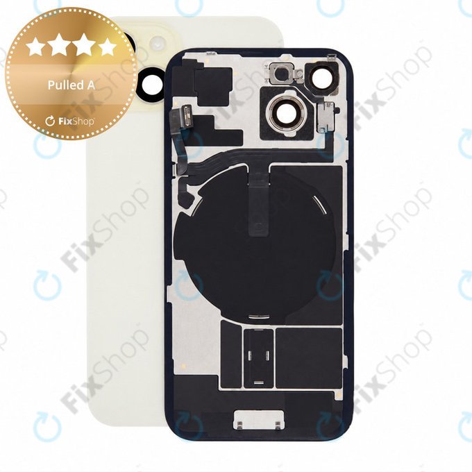 Γυαλί πίσω περιβλήματος για iPhone 15, Yellow, Pulled A