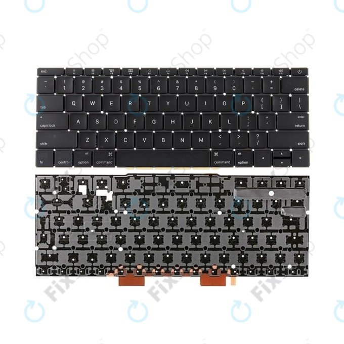 Πληκτρολόγιο + Backlight US για MacBook Pro 13" A1708 (Τέλη 2016 - Μέσα 2017)