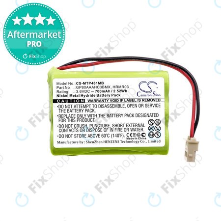 Battery για Motorola MBP481 | MBP482 | MBP483 | GP80AAAHC3BMX | GP80AAAHC3BMXZ | HRMR03 | 700mAh | HQ