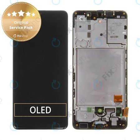 OLED/LCD Display Assembly για Samsung A41 | A415F | GH82-22860A | GH82-23019A | Prism Crush Black | Service Pack