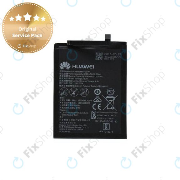 Μπαταρία για Huawei Mate 10 Lite, Honor 7X, Nova 2 Plus, P Smart Plus (Nova 3i), P30 Lite, P30 Lite 2020, HB356687ECW, 24022598, 24022698, 24022872, 3240mAh, Service Pack