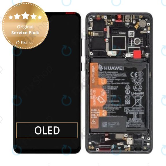 Συγκρότημα οθόνης με μπαταρία για Huawei P30, 02352NLL, 02354HLT, 0254HMG, Μαύρο, Black, Service Pack