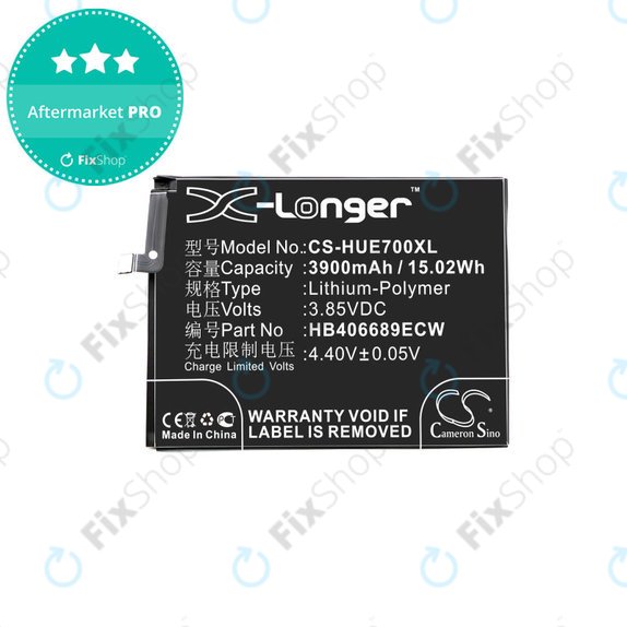 Μπαταρία για Huawei Y7, 3900mAh, Li-Pol, 3.85V, HB406689ECW, HQ
