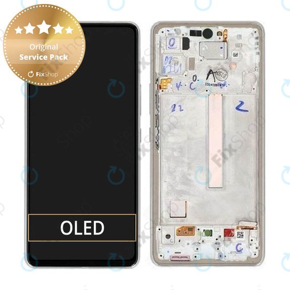 Συγκρότημα οθόνης για Samsung A53 5G, A536B, GH82-28024B, GH82-28025B, Awesome White, Service Pack